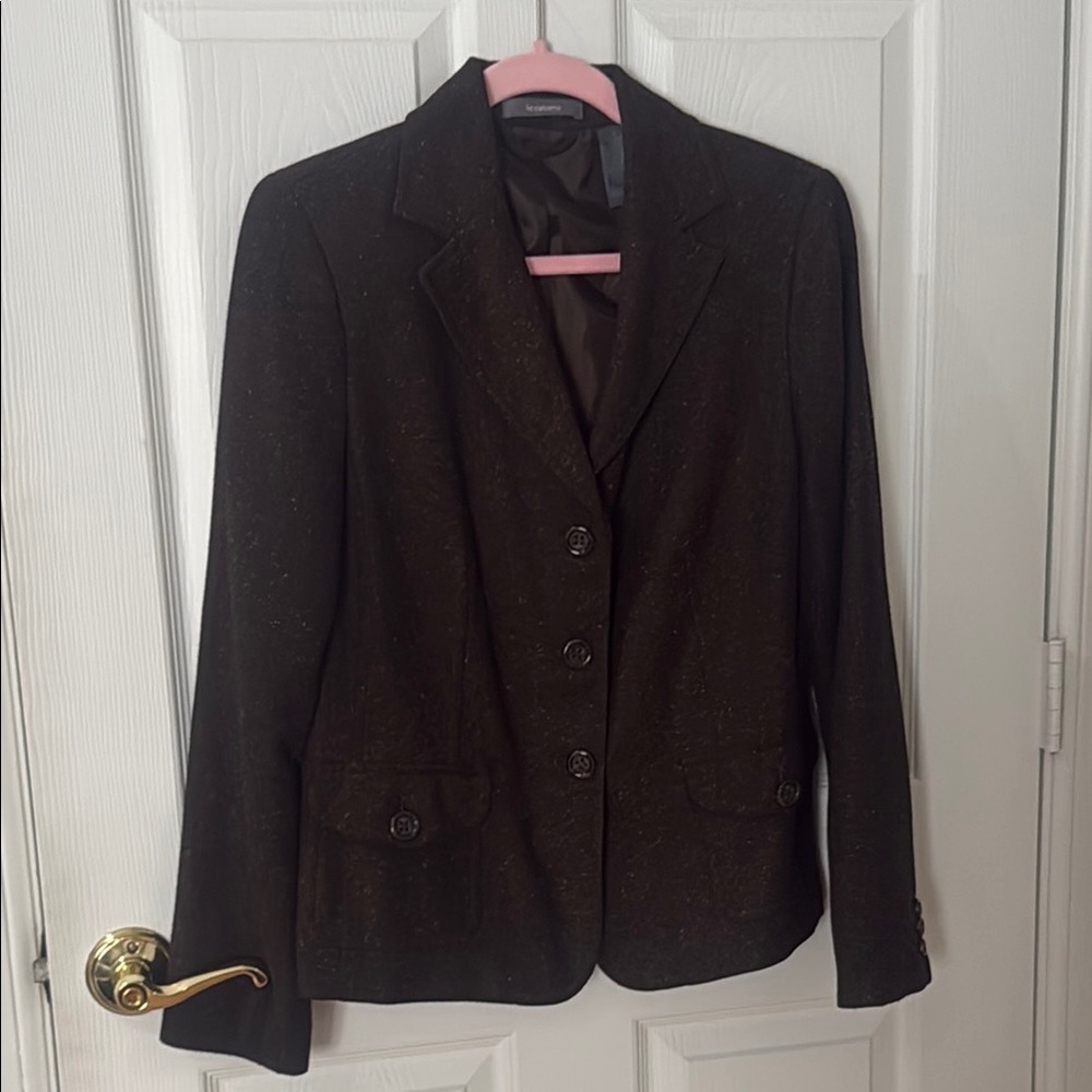 Liz Claiborne brown speckled Blazer Classic Suit Jacket size 8